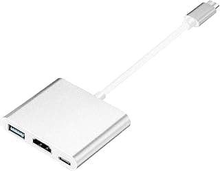 محول USB-C إلى HDMI 4K مع USB 3.0 ومنفذ Type-C أنثى لأجهزة كروم بوك وماك بوك