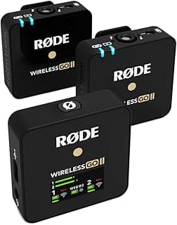 Wireless Go II Dual Channel Wireless System with Built-in Microphones with Analogue and Digital USB Outputs, Compatible with Cameras, Windows and MacOS computers, iOS and Android phones
