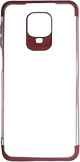 Silicone Case Compatible with Xiaomi Redmi Note 9S - Transparent and Mauve re-76