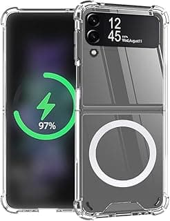 نكست ستور جراب متوافق مع سامسونج جالاكسي Z Flip 6 غطاء نحيف للغاية مقاوم للخدش ومقاوم للماء ومضاد للبصمات والاصفرار ويدعم الشحن المغناطيسي