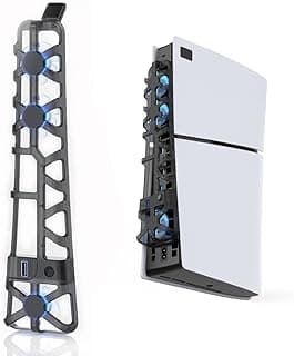 مروحة تبريد خارجية لجهاز PS5 سليم، مروحة كيس تعمل بمنفذ USB مع 3 سرعات للتحكم في طرد الحرارة لموديلات CFI-2000 الترا اتش دي والرقمية الجديدة