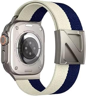 Fekra Premium Magnetic Nylon Strap for for Apple Watch Band for Apple Watch Ultra 3/2/1 49mm, Apple Watch Series 11/ Series 10 46mm, 9/8/7 45mm