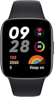 Redmi Smart Watch 3-1.75 Inch AMOLED Touch Display, 5ATM Water Resistant, 12 Days Battery Life, GPS, 120 Workout Mode, Heart Rate Monitor, Calori Consumption, Fitness Activity Tracker, Black