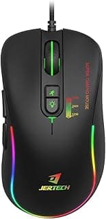 XP13 Guns Macro Pro ماوس جيمنج سلكي عالي الاداء مع اضاءة LED Chroma و3600 DPI وتصميم مريح ومستشعر دقيق وتحكم كامل اسود