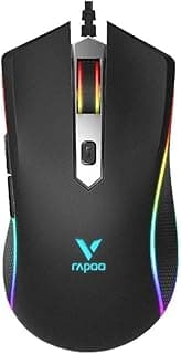 ماوس V28S بدقة 6200DPI، مادة طلاء خاصة لتحسين مقاومة الانزلاق، ذاكرة داخلية ونظام إضاءة LED متعدد الألوان بـ 16 لوناً - ضمان سنتين