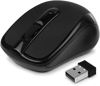 ماوس ضوئي لاسلكي قابل للطي 2.4 جيجا USB 2.0 للكمبيوتر واللاب توب من كينجميز، أسود