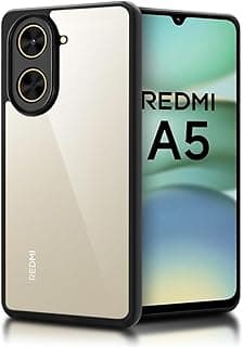 Compatible with Xiaomi Redmi A5 4G / Poco C71 Case Transparent, Military-Grade Shockproof Anti-Yellowing, Slim Protective Phone Case Full Bumper Cover With Camera Protective (Black)