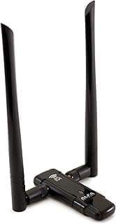 Long-Range Dual-Band AC1200 Wireless USB 3.0 Wi-Fi Adapter w/2x 5dBi External Antennas - 2.4GHz 300Mbps / 5Ghz 867Mbps - 802.11ac & A, B, G, N