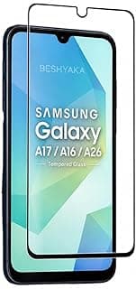 واقي شاشة زجاج مقوى متوافق مع سامسونج Galaxy A17 / سامسونج Galaxy A16 - شفاف للغاية، صلابة 9H، بدون فقاعات، تغطية كاملة، مقاوم للخدش، سهل التركيب