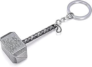 The Avengers Series Marvel Thor Hammer Pewter Keychain (Silver)