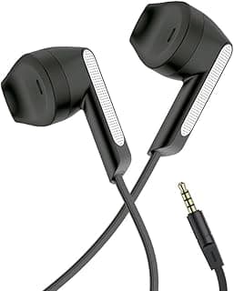 سماعات أذن MD-004 من Next store سلكية 3.5 ملم داخل الأذن مع ميكروفون HD وجهير فائق وعزل ضوضاء سلبي لـ سامسونج جلاكسي اس 10 آيباد كمبيوتر شخصي PS5 .
