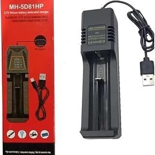 MH-5D81HP Rechargeable Lithium Charger – 3.7V 18650 Bundle, Safe USB Charging, LED Indicator, Ideal for Daily Electronic Devices