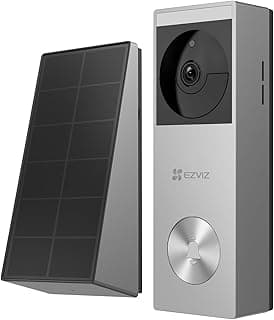 جرس باب فيديو لاسلكي 2K من EZVIZ مع لوح طاقة شمسية (HP3 Pro)