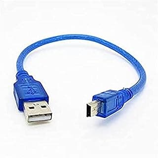 كابل USB 2.0 نوع ايه ذكر إلى ميني 5 بي من ماي سوق-ستور قطعة واحدة + حماية مضفرة أزرق لهاتف ذكي