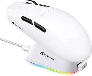 ماوس العاب لاسلكي اكس اتاك شارك جي 3 برو من مامباسنيك، قاعدة شحن مغناطيسية، حامل شحن RGB، لاسلكي، بلوتوث، ماوس العاب سلكي، 3 اوضاع، متماثل، 2.0 اونصة (59 غرام)، سهل الاستخدام