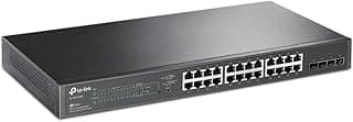 سويتش TL-SG2428P Jetstream ذكي جيجابت 28 منفذ مع 24 منفذ PoE+، 4 منافذ SFP (ميزانية طاقة 250 وات، إدارة سحابية مركزية Omada SDN)