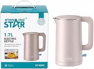 كاتل كهربائي ST-6044 بقوة 1500 وات، ستانلس ستيل، غليان سريع 1.7 لتر - A1-588