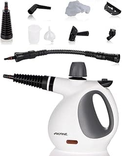 AKANE A.80309 Steam Cleaner 1050W, Multi-Function Pressurized Steam Cleaner with 9-in-1 Accessories, High Temperature Chemical-Free Cleaning, Large Water Tank, Deep Cleaning for Home & Kitchen