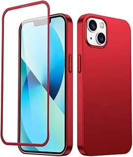 جراب حماية Joyroom jr-bp927 بتغطية كاملة 360 درجة (جراب موبايل + واقي شاشة) لـ iPhone 13 pro - أحمر