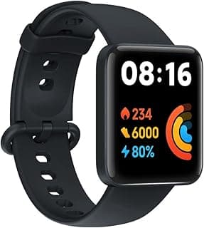 Redmi Smart Watch 2 Lite Black- 1.55 Inch Touch Screen, 5ATM Water Resistant, 10 Days Battery Life, GPS, 17 Professional Mode, Steps, Sleep and Heart Rate Monitor, Fitness Activity Tracker, USB