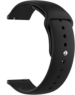 سوار ساعة TECHONTO مقاس 22 مم مع زر مقاوم للصدأ متوافق مع Boat Xtend، ColorFit Ultra/Ultra 2، Amazfit GTR (47mm)/ GTR 2E، One Plus(46mm)، Galaxy Watch 3 45mm، Realme S/S Pro