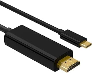 محول كيبل نوع سي الى HDMI X1095 من الموبايل او اللابتوب الى HDTV بدقة 1080p / 4K (متوافق مع تلفزيون HD وLCD وLED واللابتوب والكمبيوتر والجوالات) 1.8 متر من اكسون، متعدد الألوان