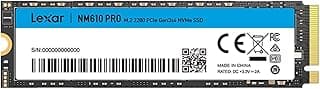 هارد NM610 برو 500 جيجابايت SSD، M.2 2280 PCIe الجيل 3×4 NVMe 1.4 SSD داخلي بقراءة حتى 3300MB/s، كتابة 1700MB/s، ذاكرة فلاش ناند داخلية ثلاثية الأبعاد للنوت بوك والكمبيوتر المكتبي من ليكسار