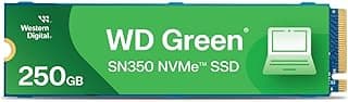 ويسترن ديجيتال ذاكرة مستديمة اس دي ان 350 سعة 250GB بمنفذ PCIe الجيل 3 × 4، v1.3 M.2 2280، سرعة قراءة تصل الى 2400 ميجابايت/ثانية، كتابة 1500 ميجابايت ثانية ضمان، nvme