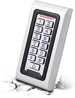 لوحة مفاتيح تحكم في الدخول TP68 مقاومة للماء 125KHz RFID معدنية، 2000 مستخدم، إضاءة خلفية، نظام تحكم في الدخول مناسب للشقق، الفيلات، مخازن الشركات، والجراجات