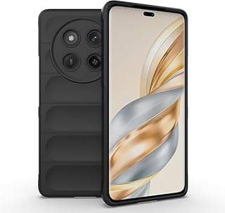 Silicone TPU Protective Case with Microfiber Lining and Camera Protection for Honor X9c 5G (Black)