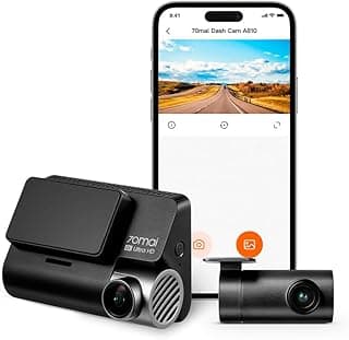 كاميرا داش كام جديدة 4K موديل A810-2، امامية وخلفية، نظام GPS مدمج، رؤية ليلية، دعم حتى 256GB، وضع حماية الركن الذكي، كشف الحركة بالذكاء الاصطناعي