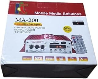 مضخم صوت رقمي صغير MA-200 بقوة 12V و2 قناة للسيارة أو MP3