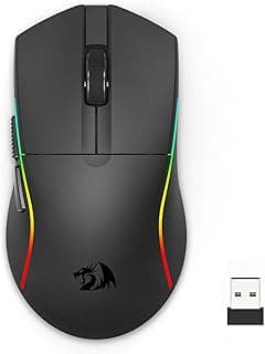 ريدراجون ماوس العاب لاسلكي M816-PRO، 26K DPI ثلاثي الاوضاع 61G خفيف للغاية، RGB 6 ازرار قابلة للبرمجة، دعم البرمجيات، عمر بطارية طويل 200 ساعة للكمبيوتر وماك