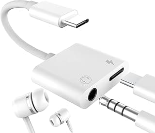 محول Master Cables من USB C إلى منفذ سماعة 3.5 مم وشاحن، 2 في 1 Type C إلى Aux مع شحن سريع PD 60W متوافق مع ايفون 15 برو ماكس، سامسونج S24/23/S22، ايباد برو