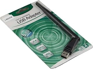 محول واي فاي USB لاسلكي، هوائي 2.4GHz 5dBi، سرعة عالية USB 2.0 بمعيار IEEE 802.11b/g/n