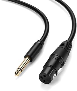 6.5mm to Cannon Female AV Cable (3m - Black)