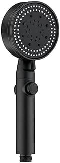 High Pressure Water Saving Adjustable Shower Head (1 Pieces) - Black