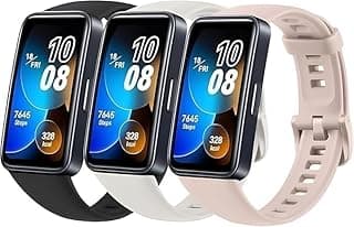 سوار سيليكون رياضي (عبوة 3 قطع) من Nopatia متوافق مع هواوي باند 10، حزام معصم ناعم مقاوم للماء وجيد التهوية، تصميم مريح للرجال والنساء - ألوان متعددة