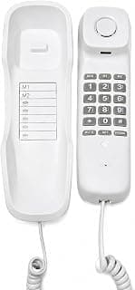Victoria El Mohandes 203AC Corded Landline Telephone – Durable Desk Phone with Clear Sound for Home and Office Use (White)