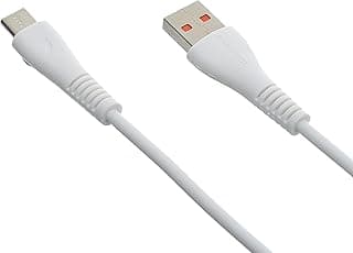 كابل شحن سريع VDENMENY D01L من Micro USB إلى USB-A لنقل البيانات – 100 سم، 2.4 أمبير، أبيض