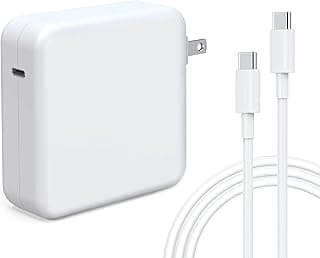 Mac Book Pro Charger, 61W USB-C Fast Power Adapter for MacBook Pro 13 15 16" 2020 2019 2018 MacBook Air 13", Works With 30W 29W Charger, Included C to C Cable (6.6FT/2m)