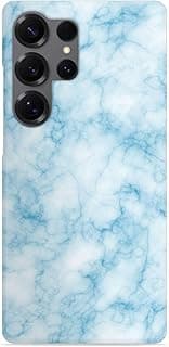 Blue White Natural Marble Silicone Printed mobile case compatible with Samsung Galaxy S25 Ultra (5G)