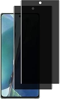 2 Pack Tempered Glass for Samsung Galaxy Note 20 Privacy Screen Protector, Anti-Spy Ultra HD Bubble-Free Anti-Scratch for Samsung Galaxy Note 20, Easy Install, Case Friendly
