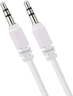 كابل من سيليبرات بطول 1 متر نوع 3.5mm AUX أوديو متوافق مع الهواتف الذكية والأجهزة اللوحية والسماعات