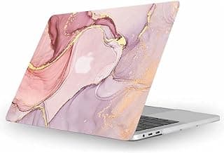 Compatible with New 2022 MacBook Air 13.6 Inch Case with M2 Chip Model A2681, Slim Hard Shell Protective Case Cover for 2022 Air 13.6" with Touch ID, Marble Pink