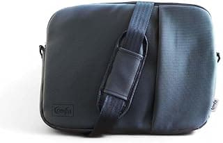 Comfy Leather Laptop Sleeve, Laptop and Tablet Lightweight Protective Bag with Secure Zipper, Water-Resistance, Front Storage Pocket and Padded Interior - Black