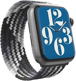 زاج Gear4 حزام رياضي مرن مضفر - LG - ستورم - متوافق مع ساعة ابل 42mm 44mm 45mm، احزمة معصم مرنة لساعة ابل سيريس 7/6/SE/5/4/3/2/1
