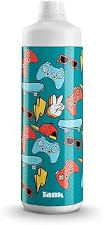 Tank SuperCool Mini, 650ml, Printed Insulated Plastic Bottle, BPA Free, Leakproof - Games Design