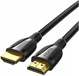 كابل HDMI إلى HDMI ذكر 35172 من يوجرين، 4K الترا عالي الدقة HD 1 م 18 جيجابايت في الثانية مطلي بالذهب ثلاثي الأبعاد
