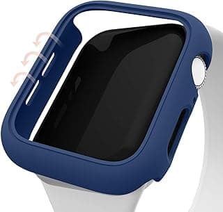 Hard PC Bumper Protective Matt Colored Case 45 mm [No Screen Protector] Compatible with Apple Watch Series 9 8 7 (Navy)